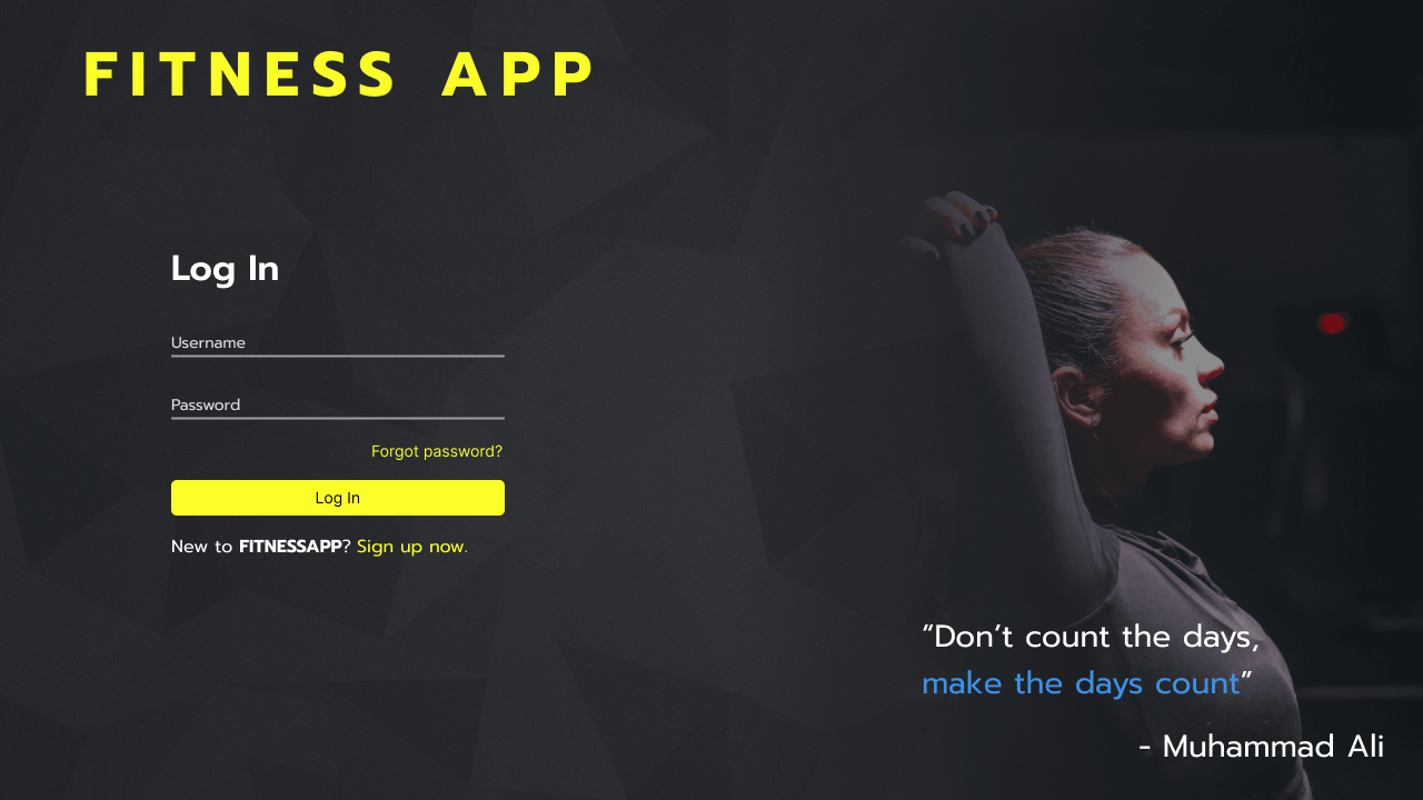 Fitness Log In Image