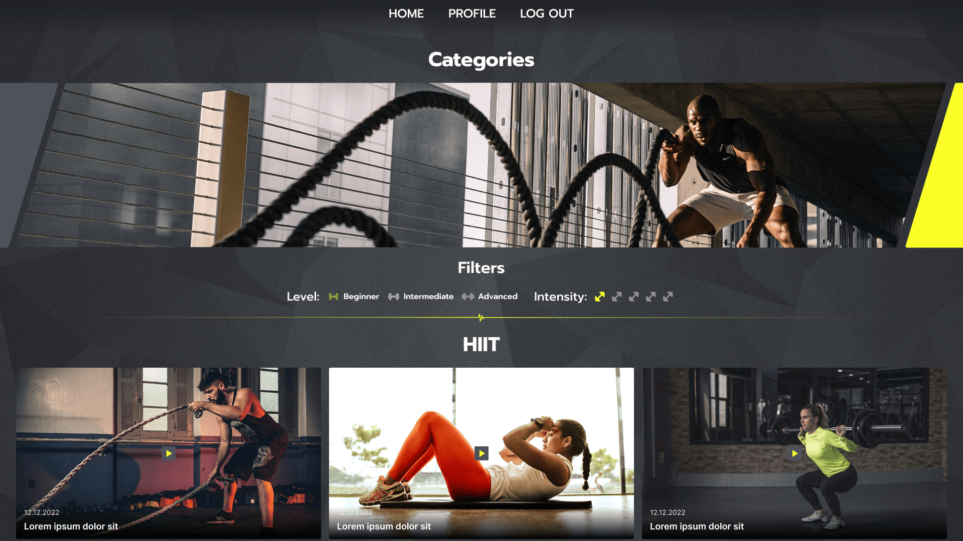 Fitness Opened Section Image